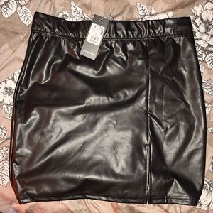 Black Leather Skirt